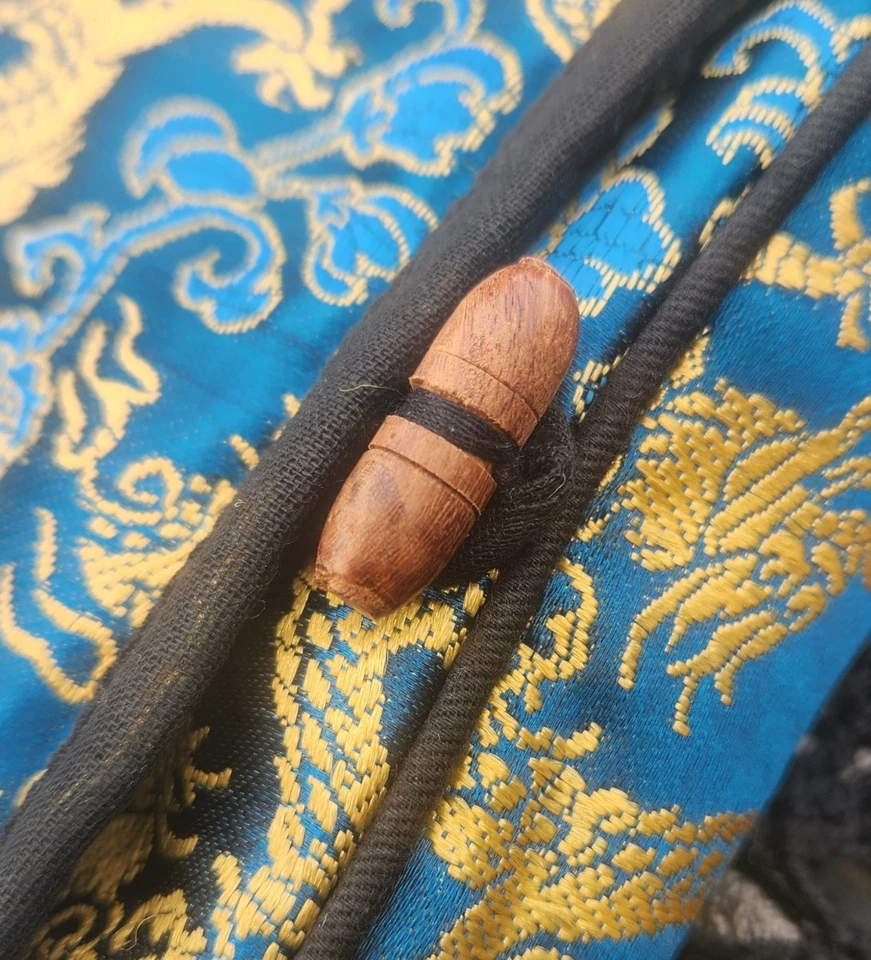 Bolso Hobo Bordado Dragón Seda Azul Comercio Justo 11.5" Manos del Mundo De Colección Foto 4 de 4