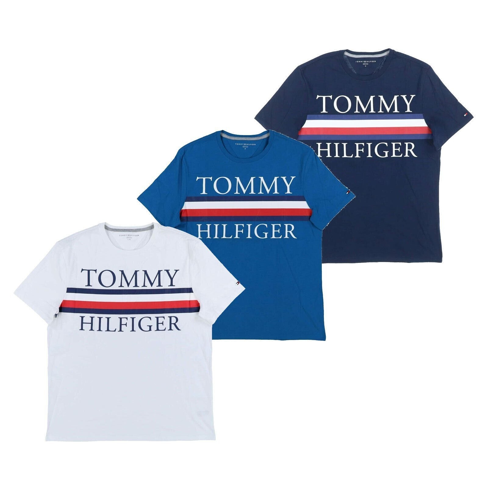 Tommy Hilfiger Mens T-Shirt Graphic Short Sleeve Casual Crew Neck Flag Logo Tee thumbnail 4