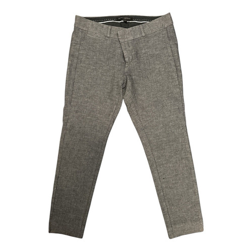 Banana Republic Women’s Petite Gray Dress Pants Flat Front Button Zip Closure