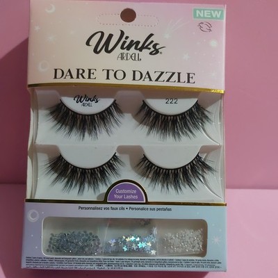 Ardell Winks Dare to Dazzle Adhesive Lashes 2 Pairs Med. Volume 2 Pack NEW NIP