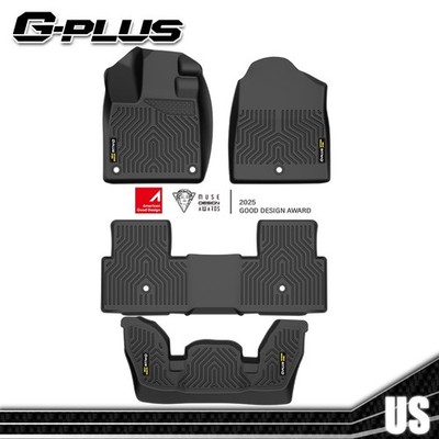 4pcs Floor Mats Set Fit For Honda Pilot 2023-2024  Tpe All Weather 3 Row Liners