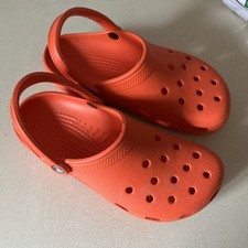 Crocs Classic Clogs Unisex US Men 8/ Women Orange Slip On Comfort Sandals Shoes