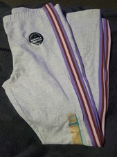 Thereabouts Long Length Leggings For Girls, Grey With Multicolor Sides