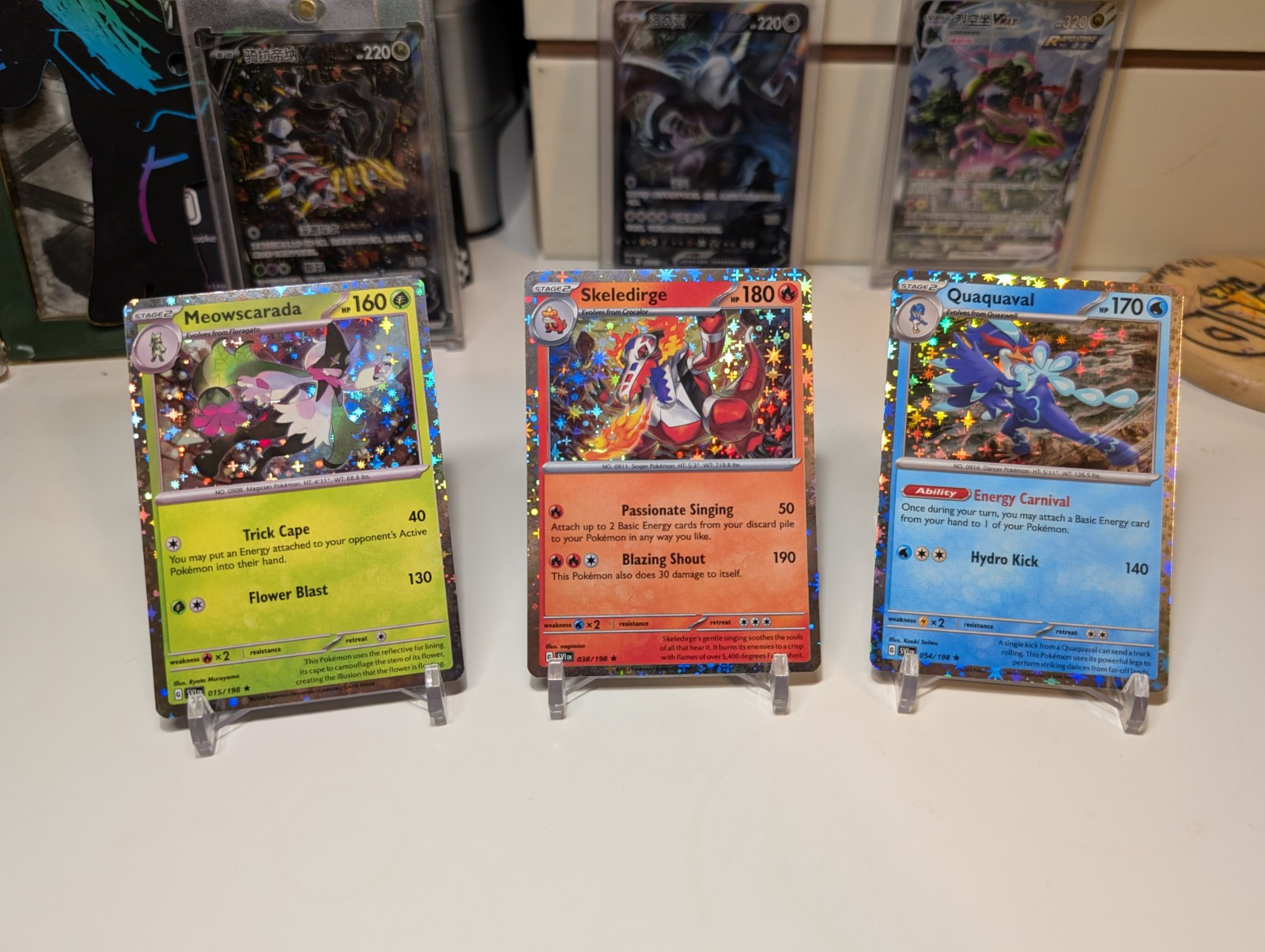 Pokemon Meowscarada Skeledirge Quaquaval Starlight Holo Collector