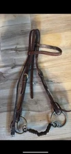 Reinsman 173 bike chain mouth Bit nice heavy leather bridle Barrel Racing