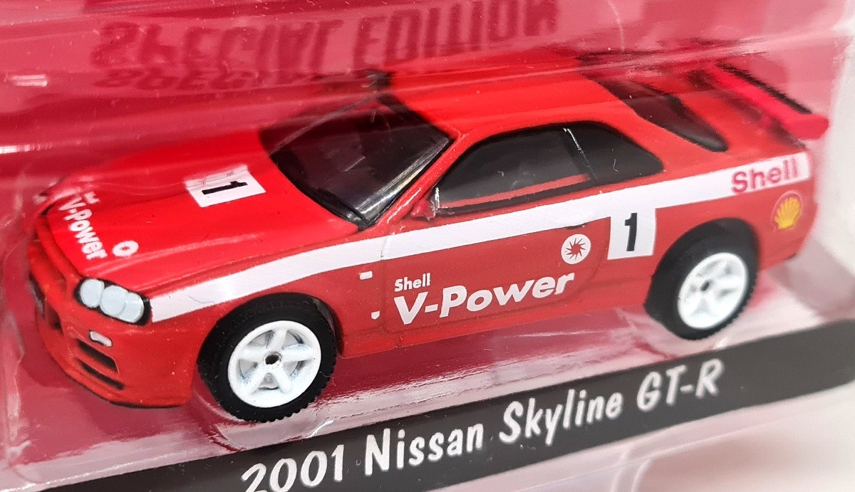 Greenlight 1/64 Nissan Skyline GT-R R32 2001 Shell Diecast Model Car