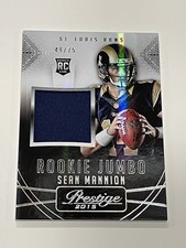 2015 Prestige Football Rookie Jumbo Jersey Relic #/75 - Sean Mannion RC - Rams