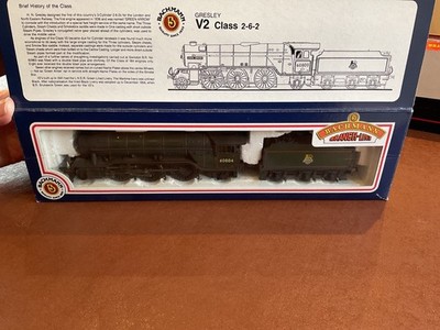 Bachmann Spur 00 31-557 BR grüne V2 2-6-2 Lokomotive, guter Läufer, originalverpackt