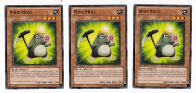 3x Mine Mole - DREV-EN014 Yugioh Yu Gi Oh! 3 x3 Playset 1st Edition