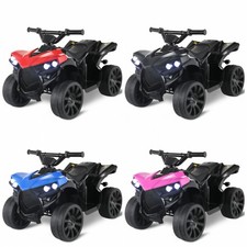 Kids Ride On ATV Electric Off-Road Quad Car 6V Battery Powered W/Music, Light