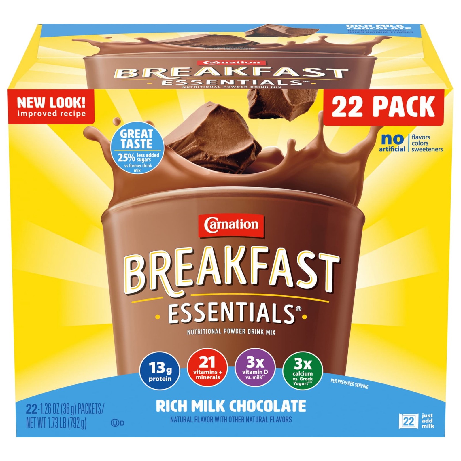 Carnation Instant Breakfast Powder Drink Mix, Rich Milk Choc
