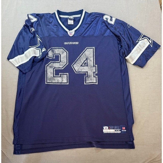 Reebok Dallas Cowboys Marion Barber 24 NFL Jersey Mens XXL Blue Football Mesh