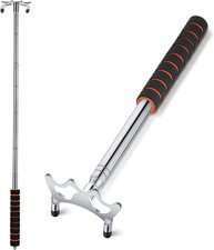 Retractable Pool Bridge Stick, Billiards Cue Bridge with Metal Head, Screw Threa