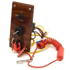 Premier Boat Ignition Switch Panel 17217C | Woodgrain 3 x 6 Inch