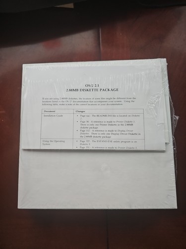 IBM OS/2 Ver 2.1 Edition 2.88 Diskette Package (New)