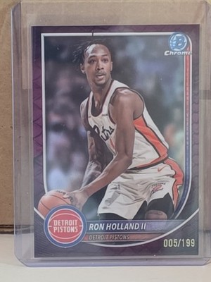 2025-26 Bowman Chrome Ron Holland II #BCV-160 Fuchsia Reptilian Refractor /199