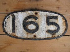 VERY ORIGINAL LSWR AND SOUTHERN RAILWAY CAST IRON MILE POST NUMBER 165 TRACKSIDE