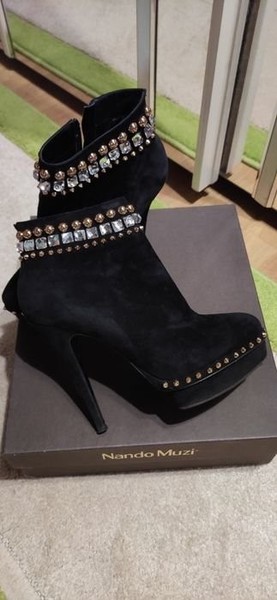Women Nando Muzi Boots Black Suede 38