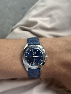 BWC Swiss Blue CLASSIC-DATE Vintage Automatik Herren Uhr