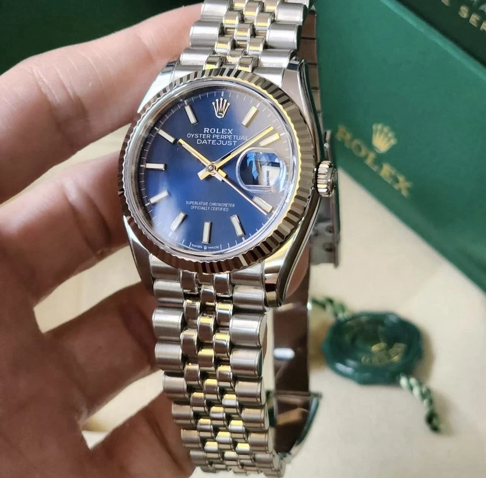 Rolex Datejust 2022 36 mm esfera azul 126234 Foto 3 de 4