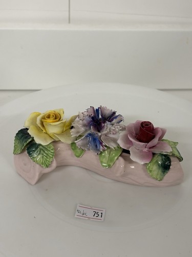 Vintage Bone China Radnor Flowers In Pink Log