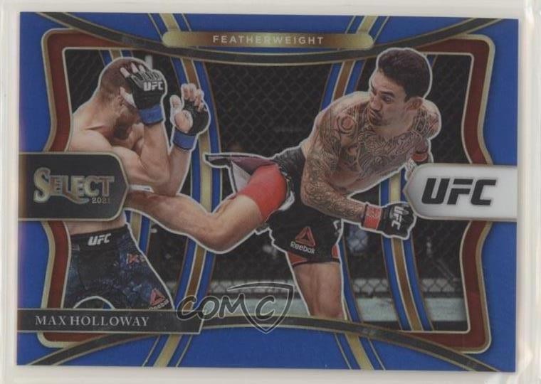 2021 Panini Select UFC Premier Level Blue Prizm 12/49 Max Holloway #170 0f3j