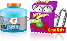 2-Pack Funny Case for Airpods 4 Cute 2024 , 3D Cartoon Silicone Cover Design