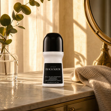 Black Suede Roll-On Antiperspirant Deodorant Quick-Dry Bergamot Oakmoss 2.6oz