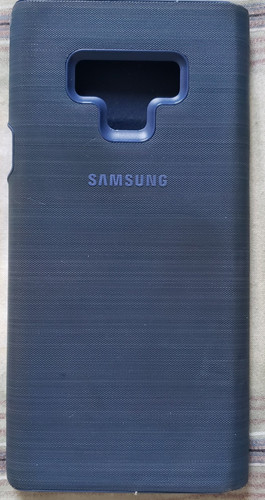 Samsung Galaxy Note 9 Phone Case With Cover Blue Textured - Picture 1 of 6