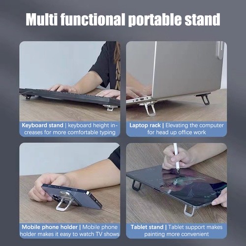 2Pcs Universal Laptop Bracket Portable Heat Dissipation Foldable Laptop Stand - Afbeelding 4 van 10