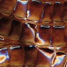 Faux Crocodile Skin Cognac Upholstery Vinyl - By the Yard - CROCCG