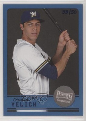 2019 Topps Archives Snapshots Blue 33/50 Christian Yelich #AS-CY 4z8