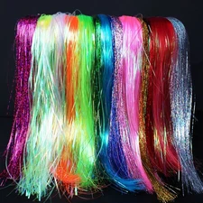 30pcs Holographic Flashabou Tinsel Crystal Flash Trout Tube Fly Tying Materials