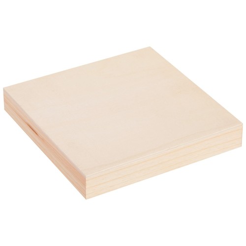 6 Pack Unfinished Wood Canvas Boards for Painting, 6x6 Wooden Panels for Crafts - Picture 12 of 12