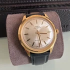 Vintage Timex 1978 Gold Viscount Marlin Automatic 37mm