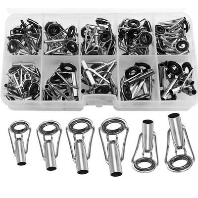 50 Pieces Fishing Rod Tip Repair Kit Rod Tips Kit Replacement for Freshwater Sal