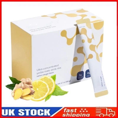 30PCS Unicity Unimate Yerba Mate Supplement LEMON GINGER ~ Exp 2026 UK