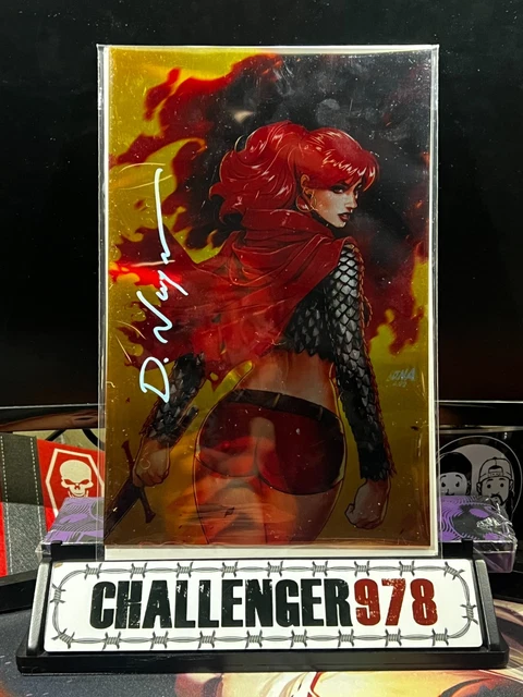 Immortal Red Sonja #5 David Nakayama METAL SIGNED VIRGIN w/ COA + TOPLOADER