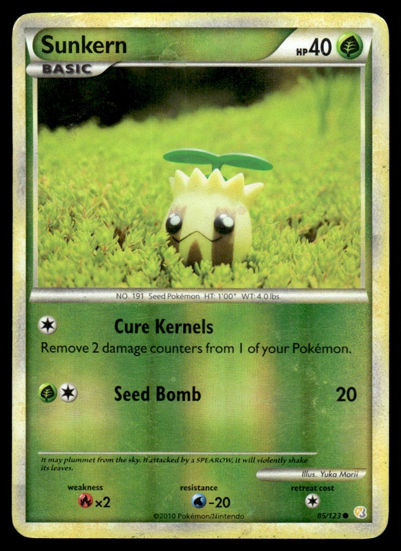 Sunkern #85 - Reverse HOLO - Pokemon HeartGold & SoulSilver - LP