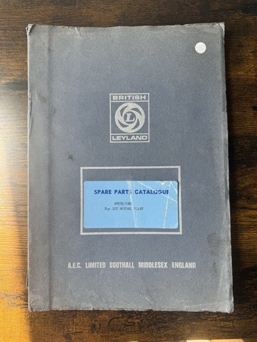 British Leyland Spare Parts Catalogue AV505/5BH for Guy Motors Plant Vintage