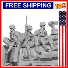 1/35 Scale Resin Figure Assembled Model Kit WWII U.S.Army Rifleman Set 3 Peop...