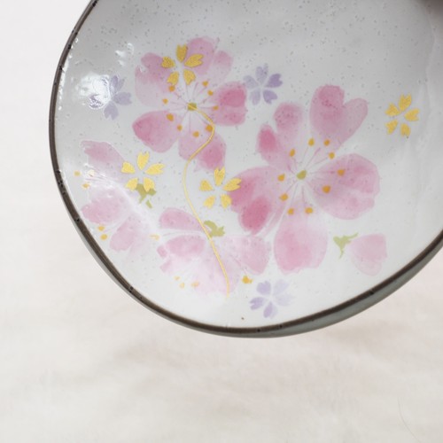 Japanese Rice Bowl, Small Plate Pair Set Mino-Yaki Cherry Blossom Japan-Made NEW - Picture 14 of 18