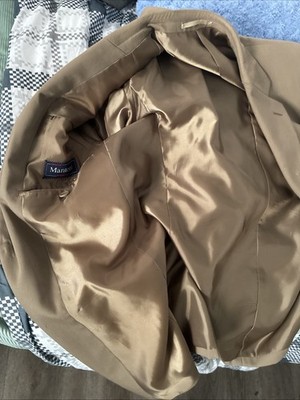 Rare Mantoni Men s Gold Sharkskin Wool Sport Coat Blazer Jacket Sz 38 Super 100s