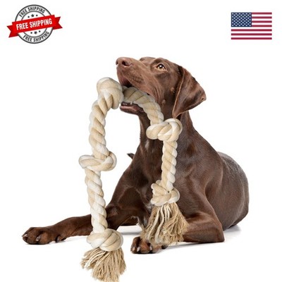 Dog Rope Toys for Large/Medium Aggressive Chewers, Tough Cotton Chew Toy, 3 F...