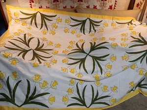 BEAUTIFUL Spring Antique Vintage Quilt Top Backed No Batting 60x96