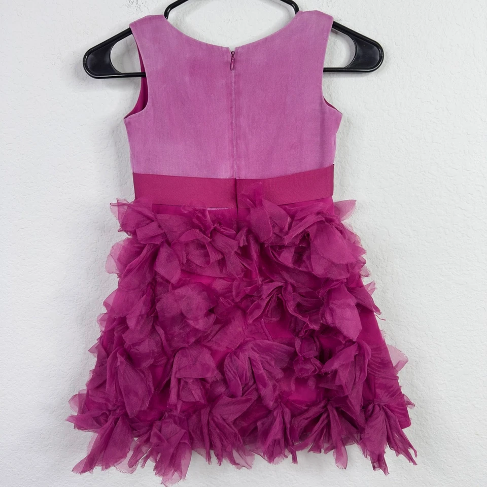 Vestido Marchesa X Target Niñas S Rosa Púrpura Apliques de Seda Tul Formal Caprichoso Foto 2 de 4
