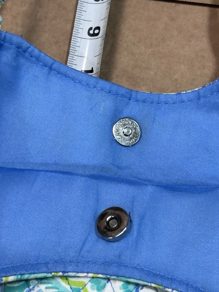 Bolso de hombro acolchado de algodón cachemir azul sin marca para mujer con cierre de cremallera nuevo sin etiquetas Foto 3 de 4