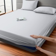 Fitted Sheet 1 Pack Twin Size Only Viscose Derived from Bamboo,400 Thread Cou...