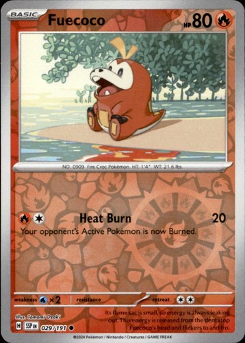 Fuecoco 029/191 Common Reverse Holo - Scarlet & Violet: Surging Sparks
