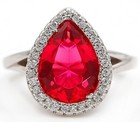 5CT Heat Treated Rubellite Tourmaline 925 Sterling Silver Ring Sz 8 &1-2 — photo 1